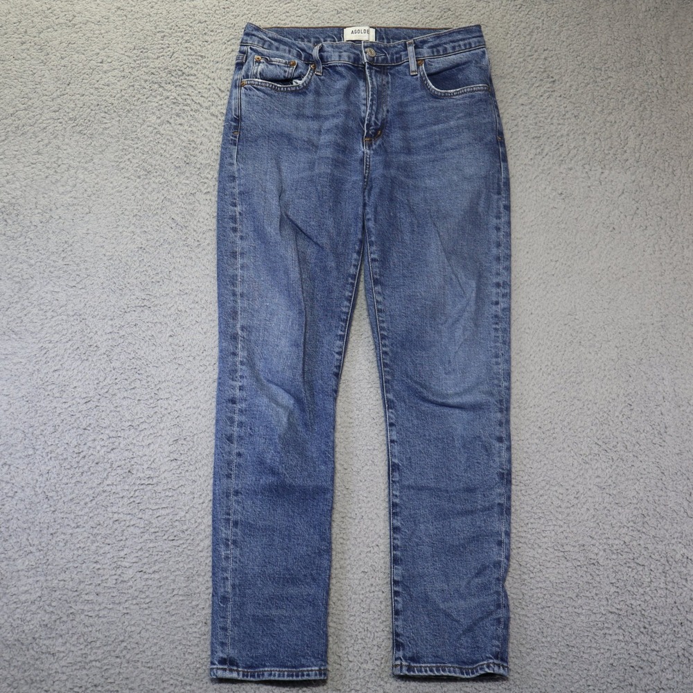 Agolde Toni Slim Straight Leg Jeans Blue Organic Cotton Lyocell A133C-3002 29